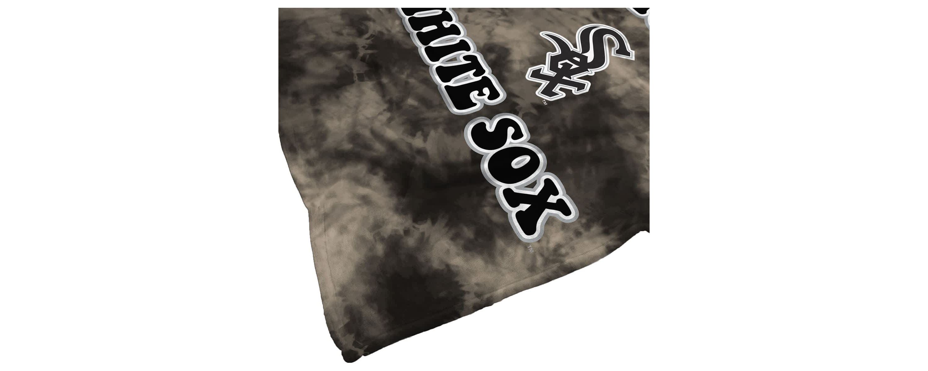 Chicago White Sox MLB Chicago Sox 60 x 80 Bubble Tie-Dye Flannel Sherpa Blanket