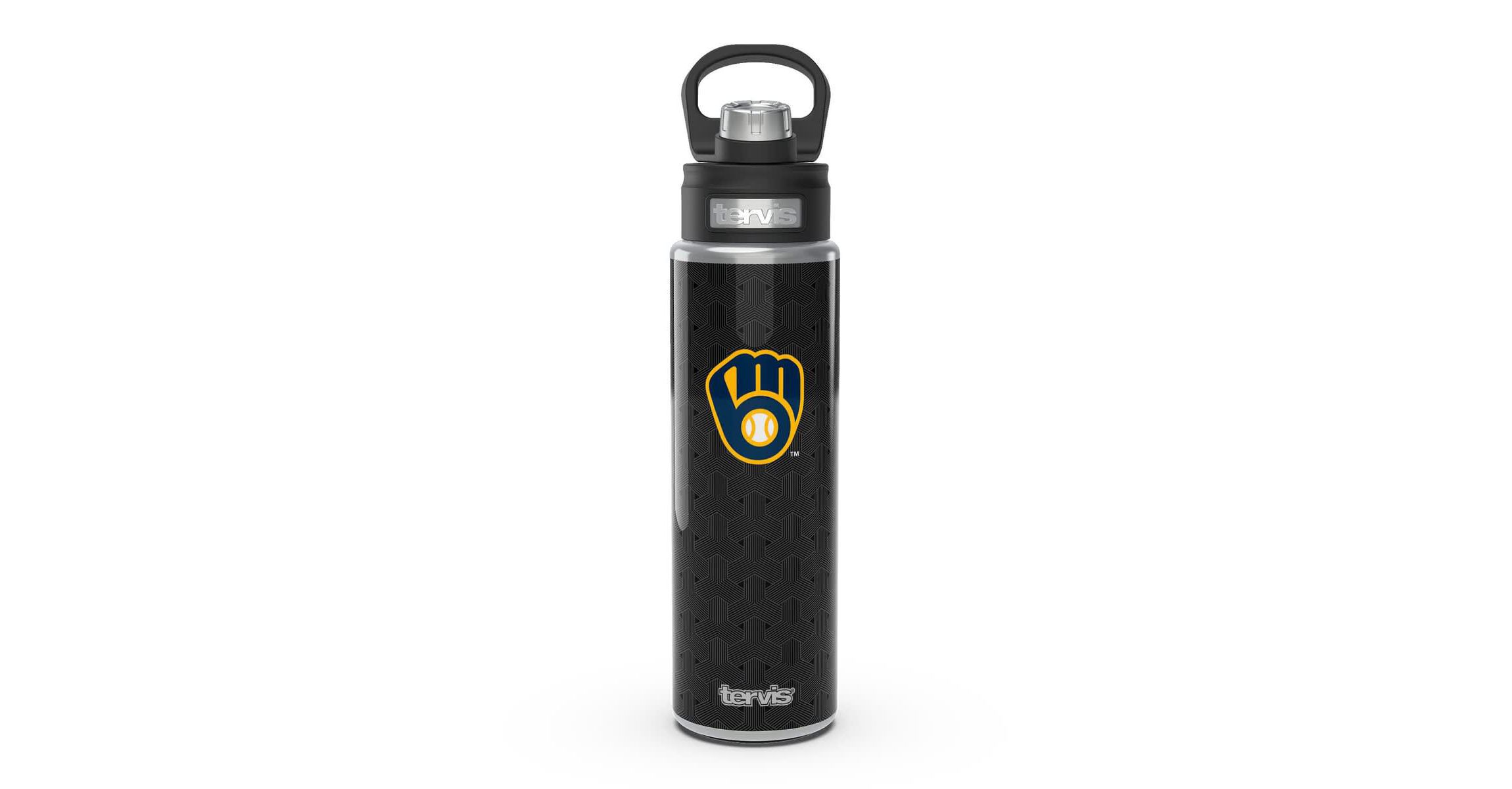 MLB Milwaukee Brewers 24oz. Weave Stainless Wide Mouth Bottle