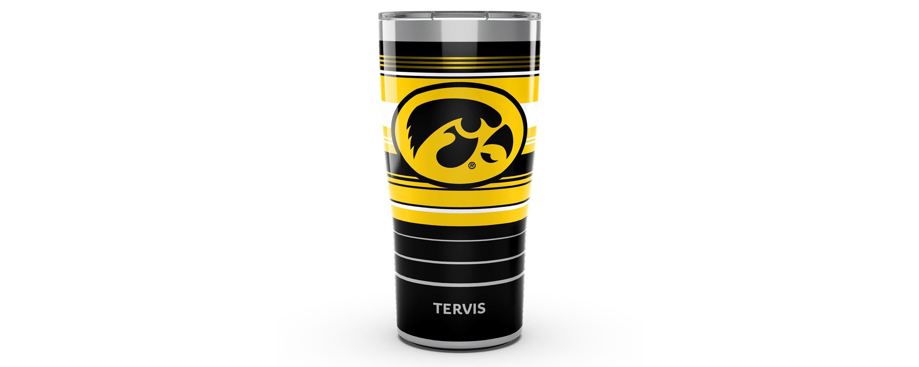 NCAA Iowa Hawkeyes 20oz. Hype Stripe Stainless Tumbler