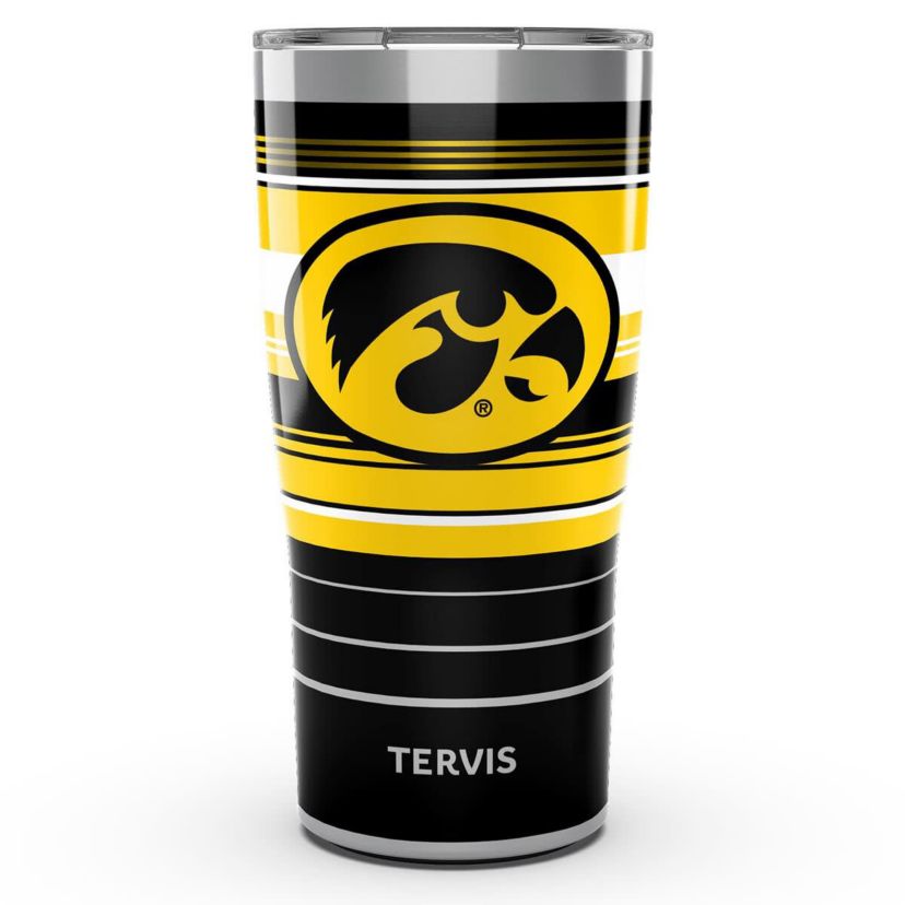 NCAA Iowa Hawkeyes 20oz. Hype Stripe Stainless Tumbler