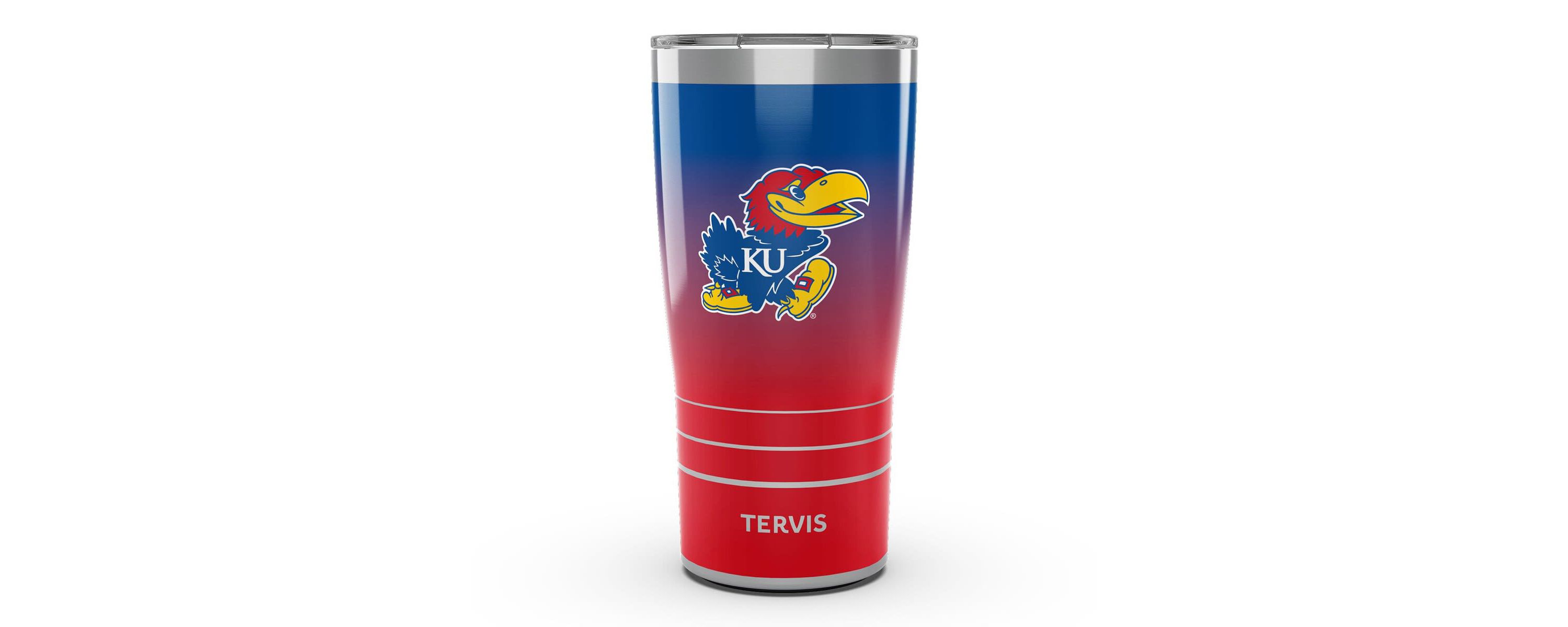 NCAA Kansas Jayhawks 20oz. Ombre Stainless Tumbler