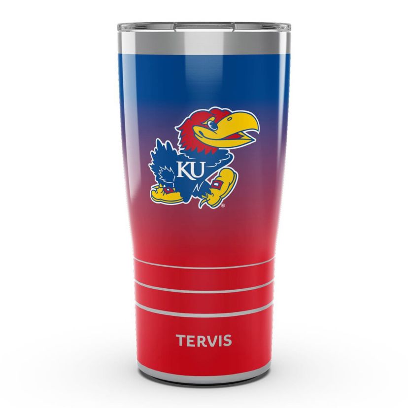 NCAA Kansas Jayhawks 20oz. Ombre Stainless Tumbler
