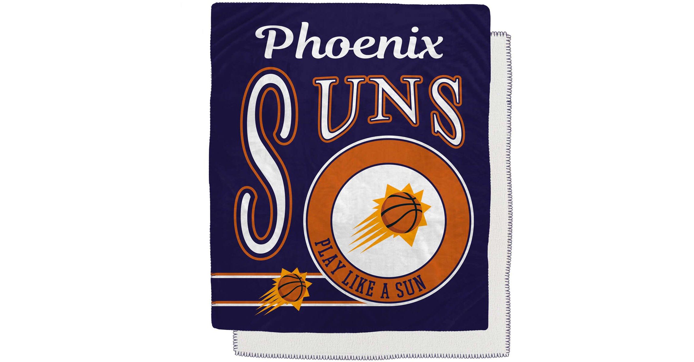 NBA Phoenix Suns 50" x 60" Retro Emblem Flannel Fleece Sherpa Blanket