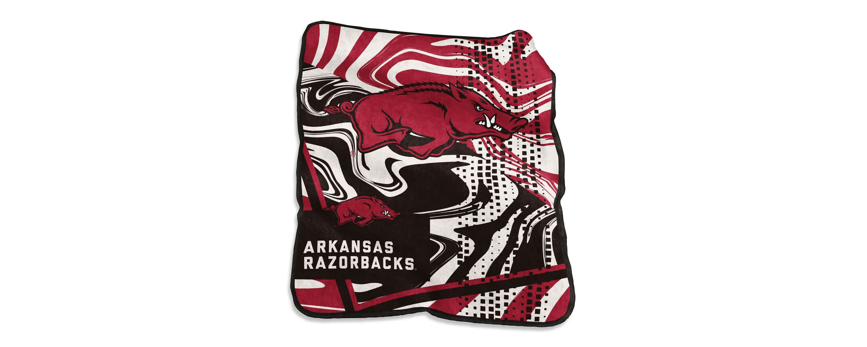 NCAA Arkansas Razorbacks 50" x 60" Swirl Raschel Throw Blanket