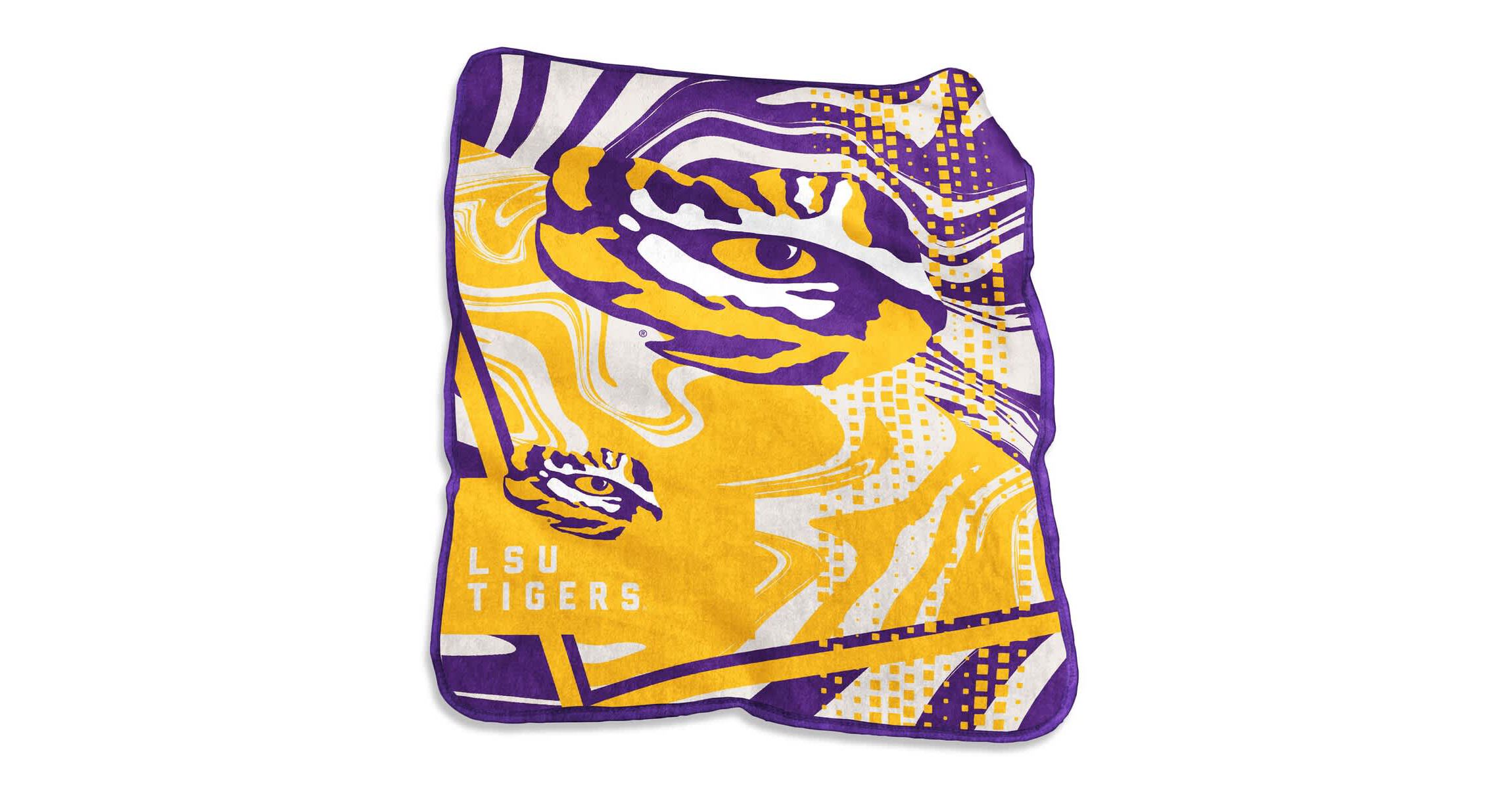 NCAA LSU Tigers 50" x 60" Swirl Raschel Throw Blanket