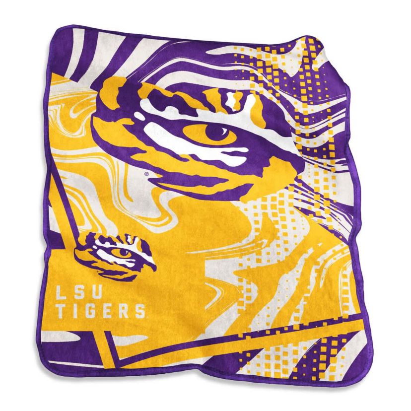 NCAA LSU Tigers 50" x 60" Swirl Raschel Throw Blanket