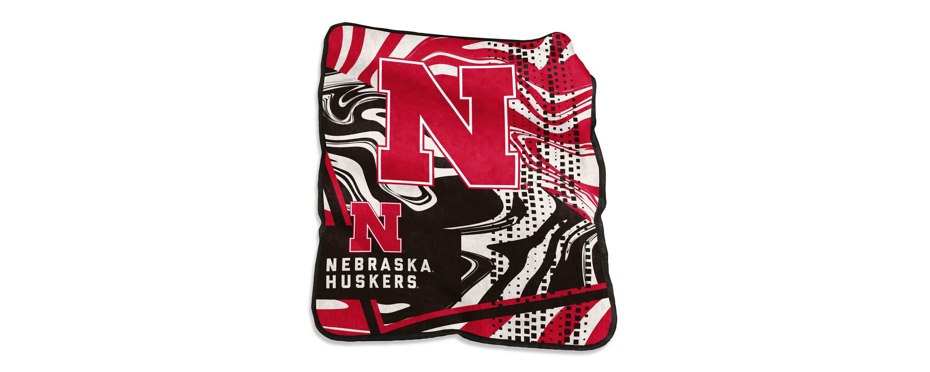 NCAA Nebraska Huskers 50" x 60" Swirl Raschel Throw Blanket