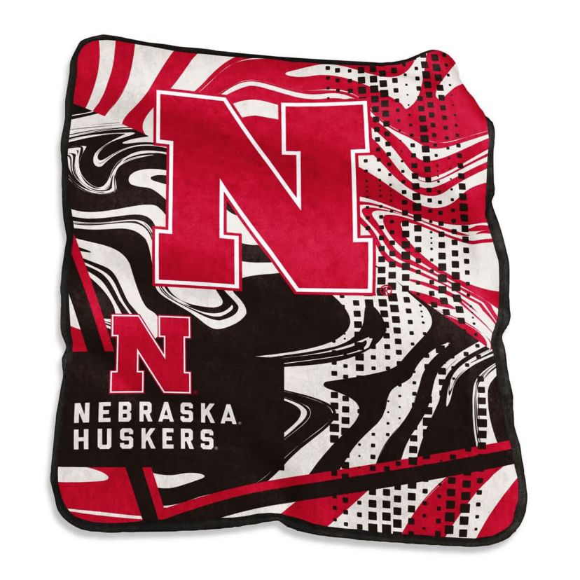 NCAA Nebraska Huskers 50" x 60" Swirl Raschel Throw Blanket
