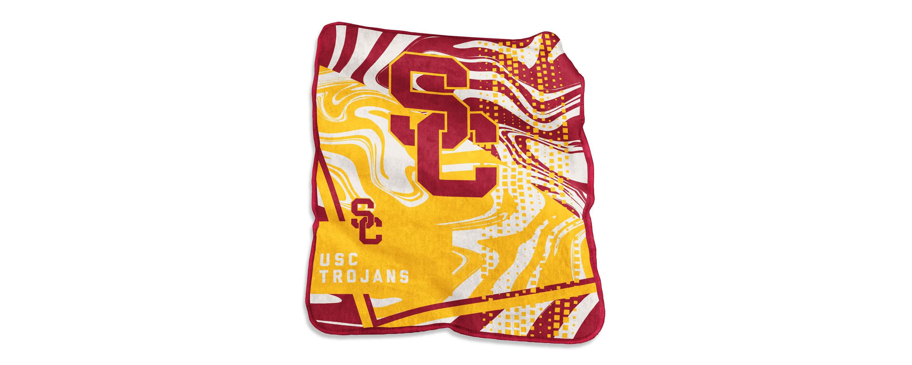NCAA USC Trojans 50" x 60" Swirl Raschel Throw Blanket