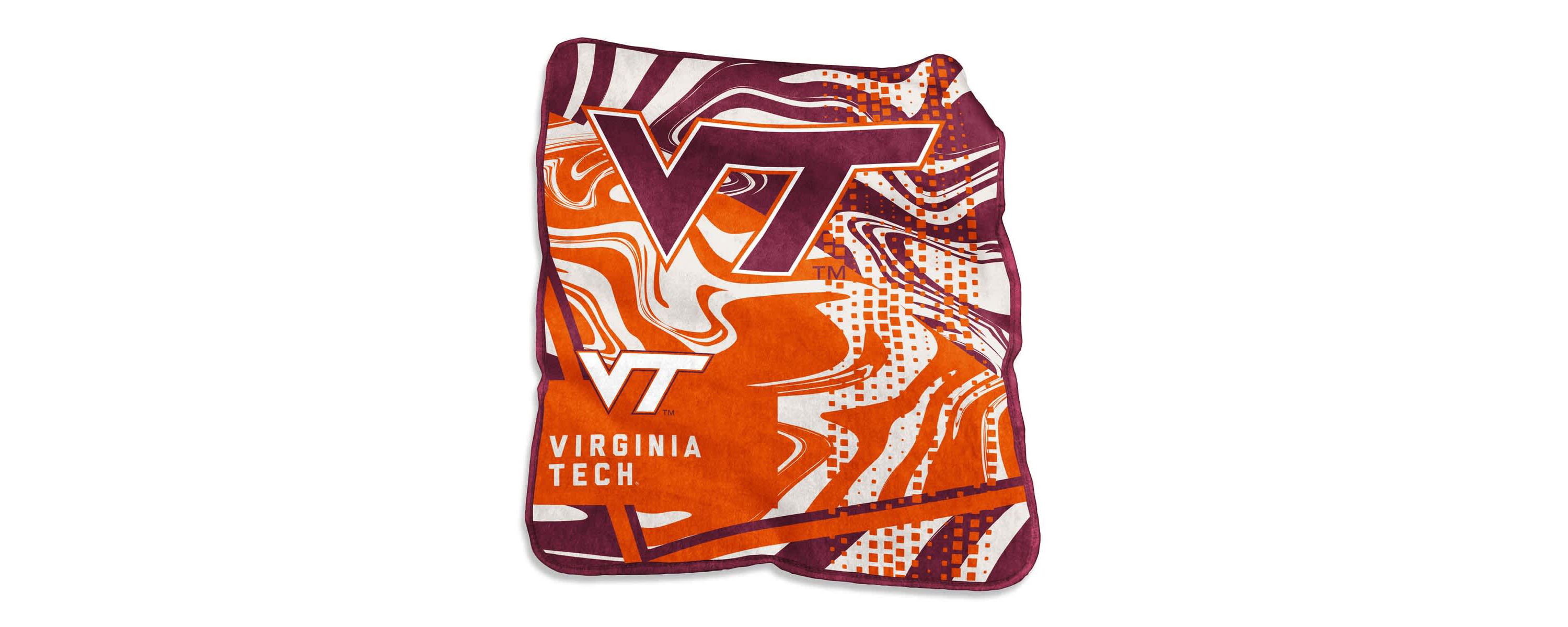 NCAA Virginia Tech Hokies 50" x 60" Swirl Raschel Throw Blanket