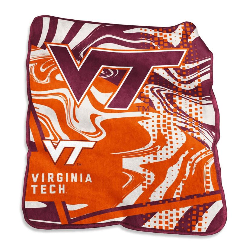 NCAA Virginia Tech Hokies 50" x 60" Swirl Raschel Throw Blanket