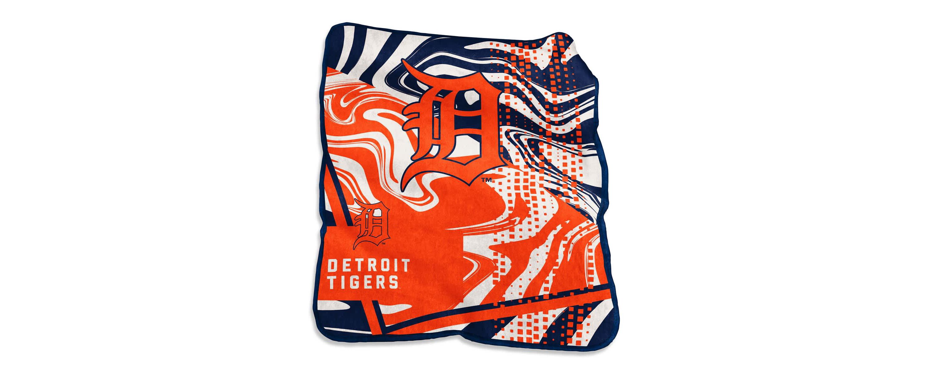 MLB Detroit Tigers 50" x 60" Swirl Raschel Throw Blanket