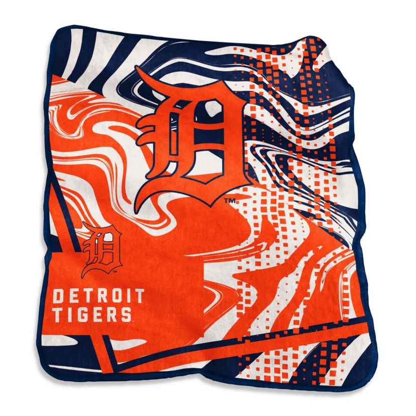 MLB Detroit Tigers 50" x 60" Swirl Raschel Throw Blanket