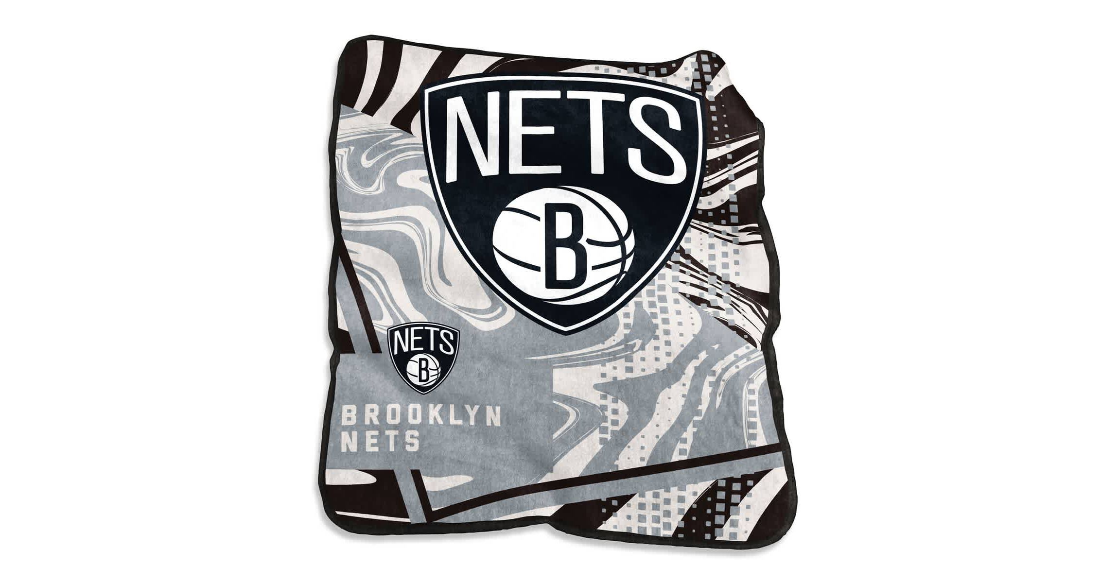 NBA Brooklyn Nets 50" x 60" Swirl Raschel Throw Blanket
