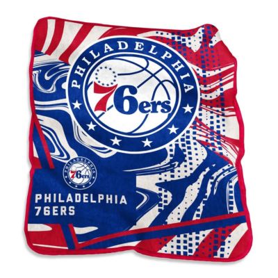 Logo Brands NBA Philadelphia 76ers 50" x 60" Swirl Raschel Throw Blanket
