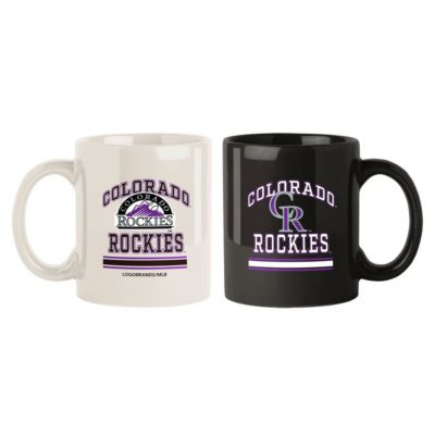 Logo Brands MLB Colorado Rockies Two-Pack 15oz. Color Mug Set
