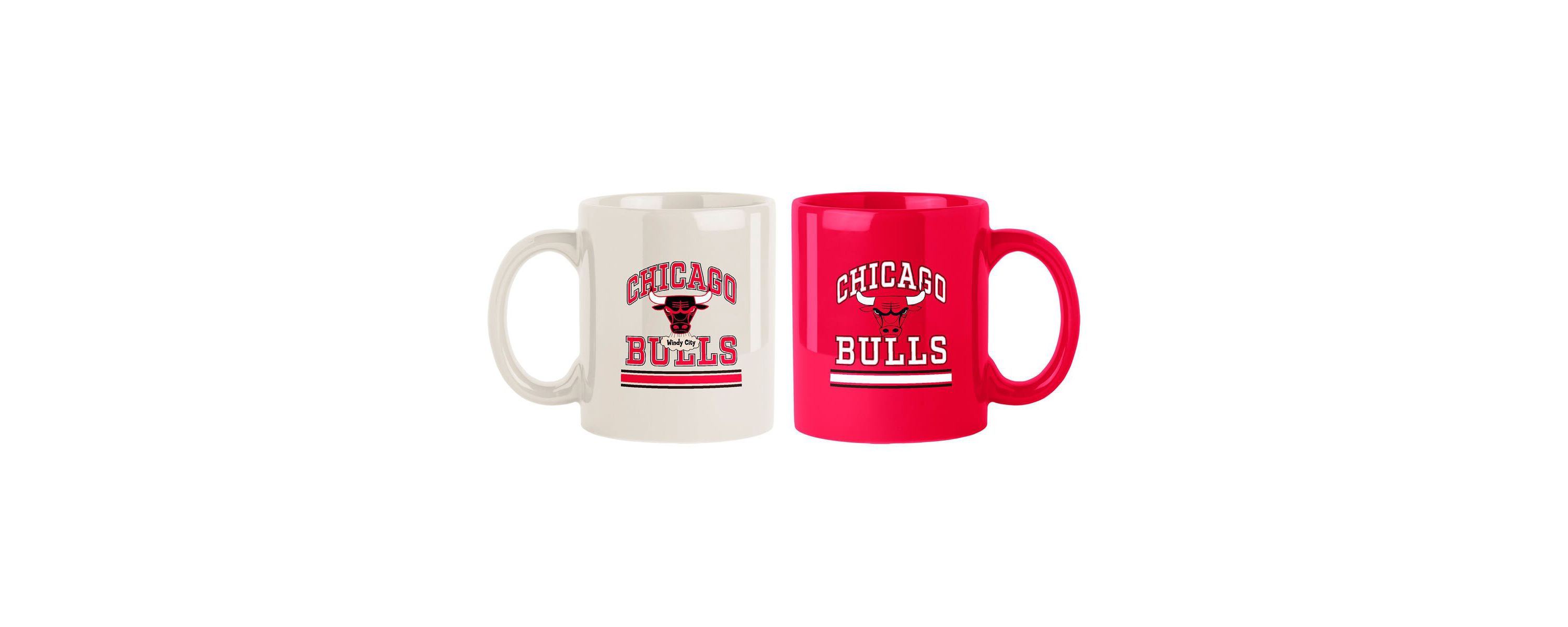 NBA Chicago Bulls Two-Pack 15oz. Color Mug Set
