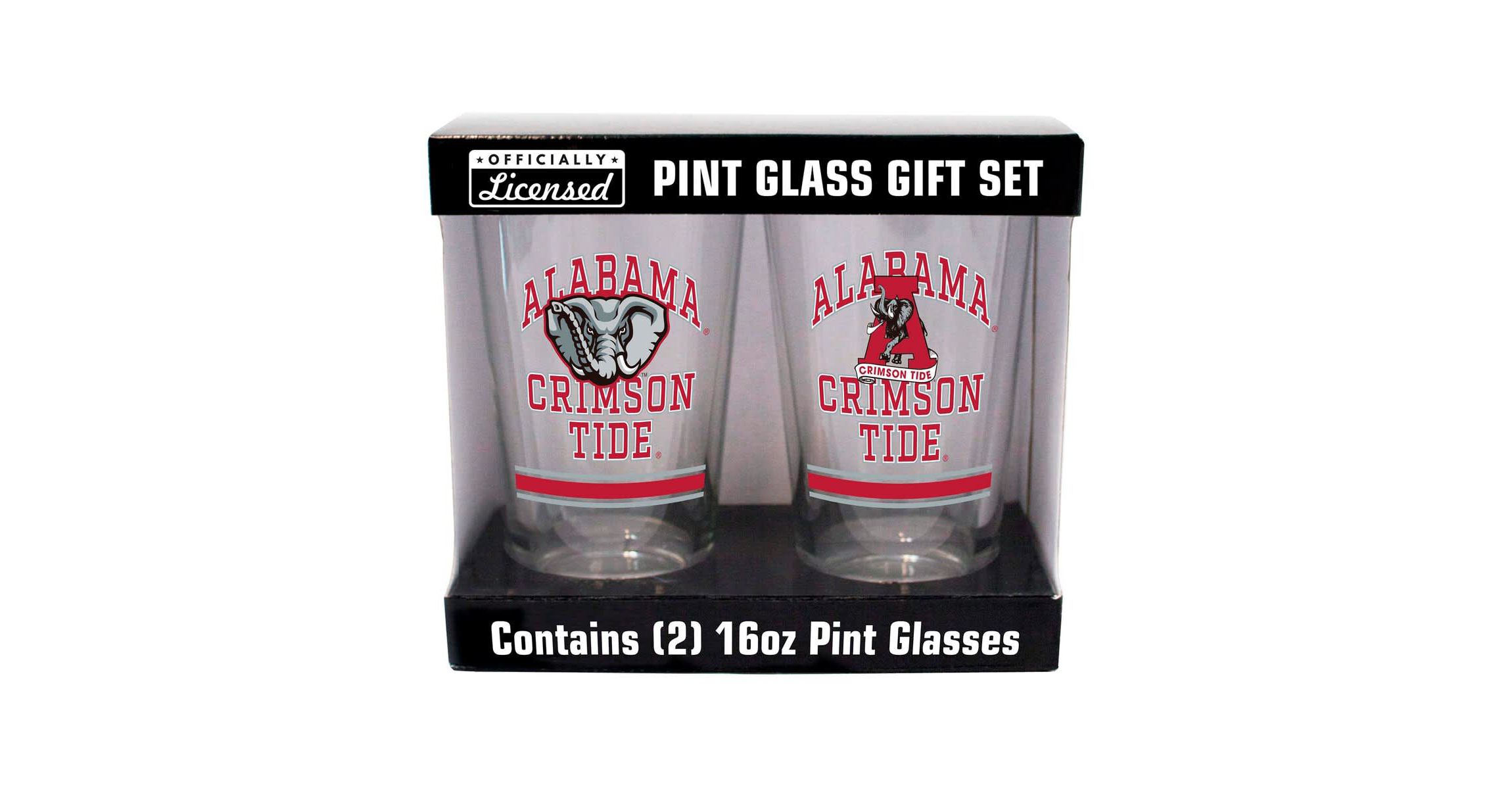 Alabama Crimson Tide NCAA Alabama Tide 16oz. Pint Glass Two Pack