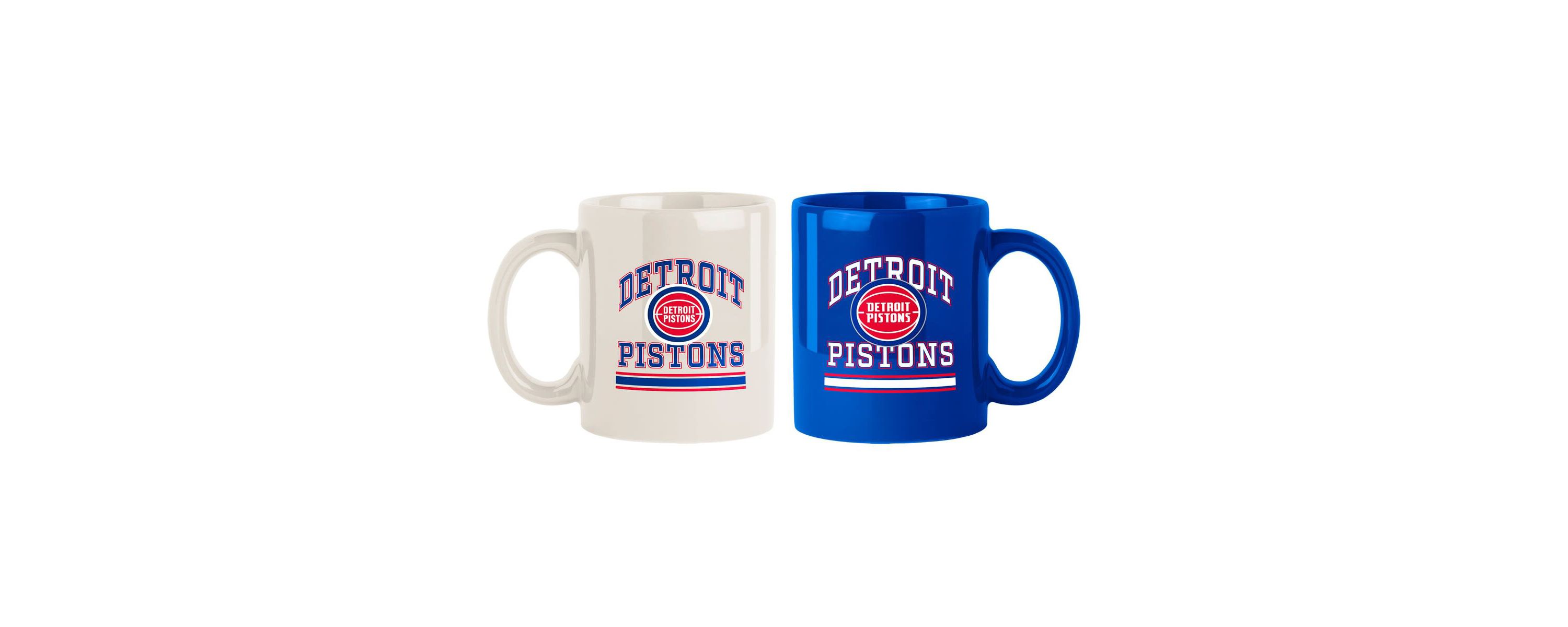 NBA Detroit Pistons Two-Pack 15oz. Color Mug Set