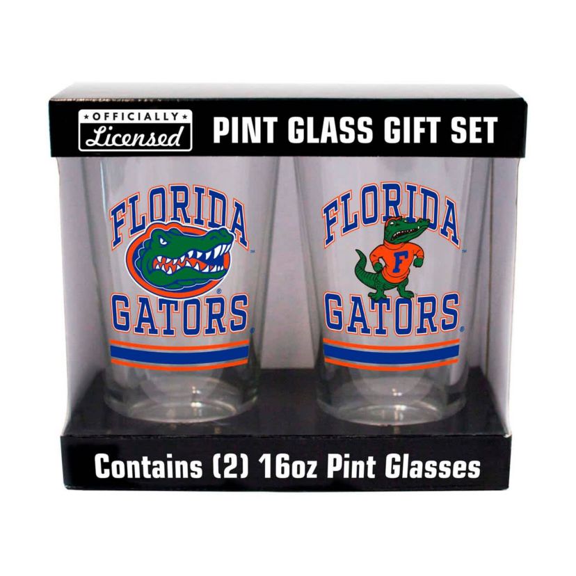 NCAA Florida Gators 16oz. Pint Glass Two Pack