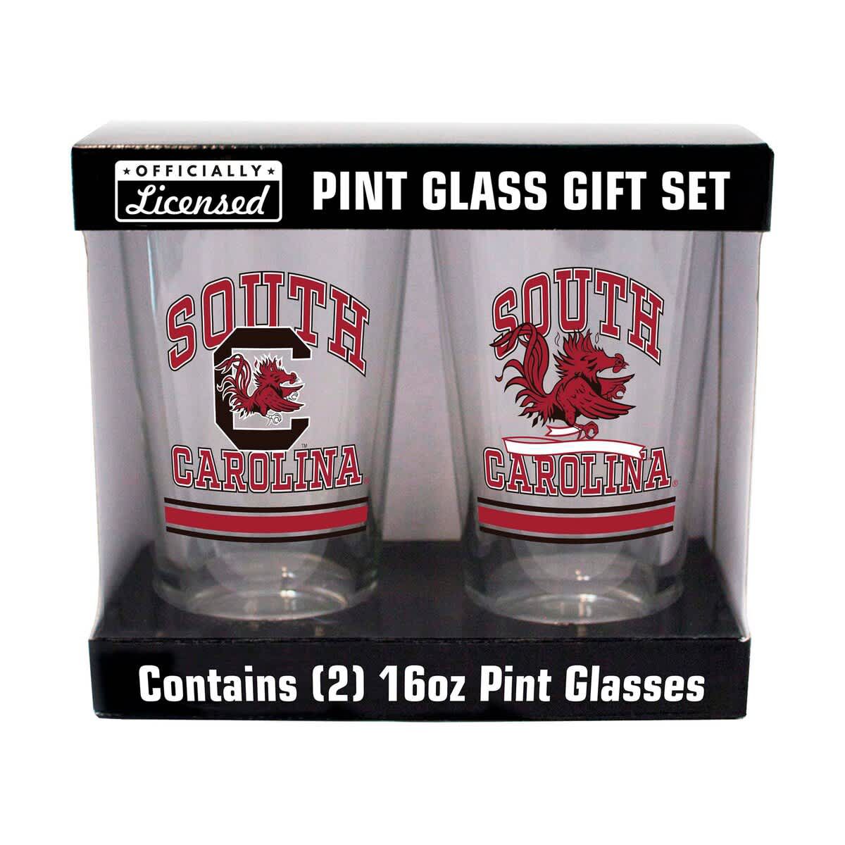 NCAA South Carolina Gamecocks 16oz. Pint Glass Two Pack