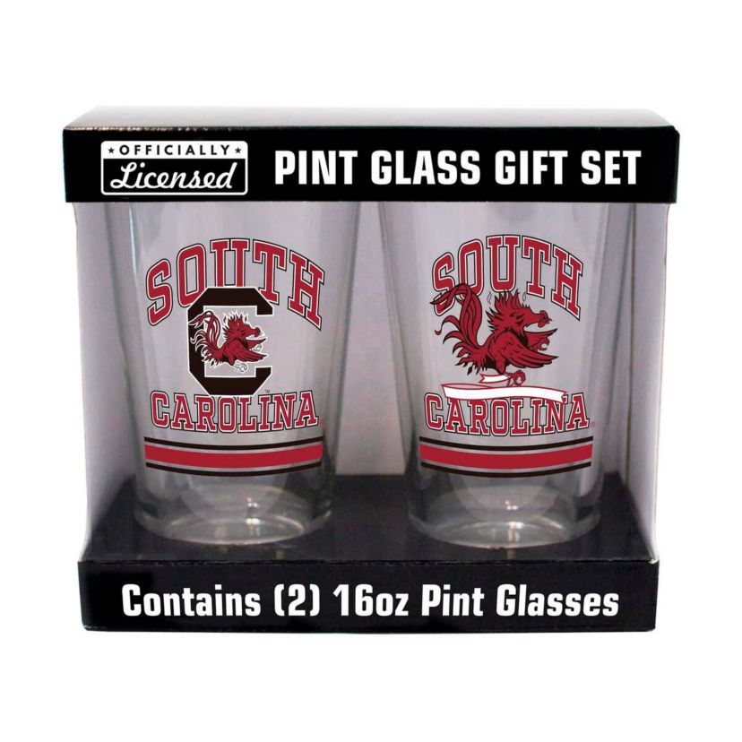 NCAA South Carolina Gamecocks 16oz. Pint Glass Two Pack