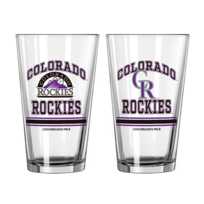 Logo Brands MLB Colorado Rockies 16oz. Pint Glass Two Pack