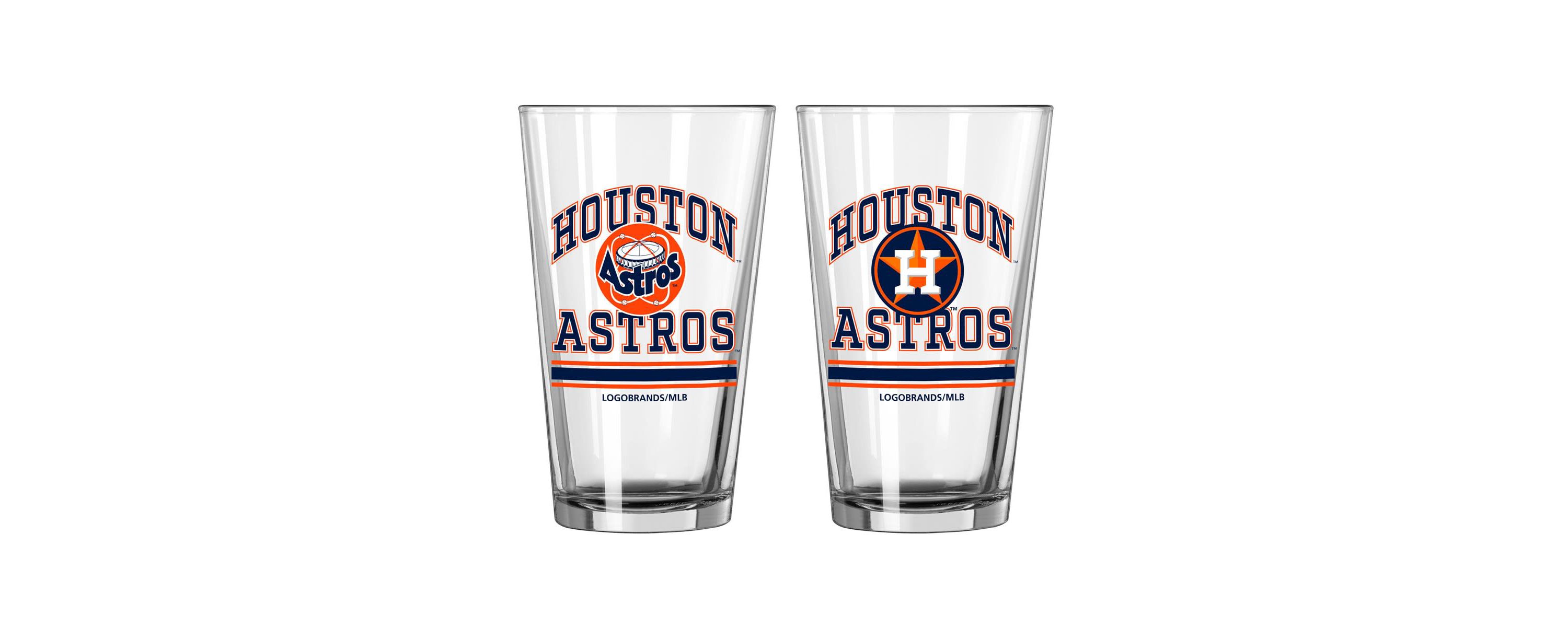 MLB Houston Astros 16oz. Pint Glass Two Pack