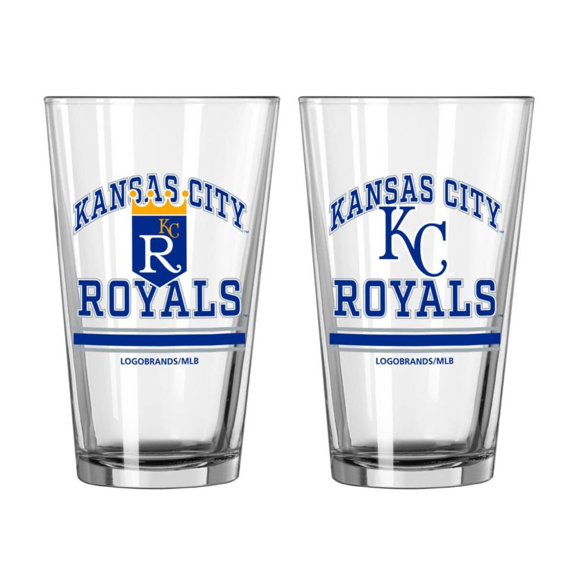MLB Kansas City Royals 16oz. Pint Glass Two Pack
