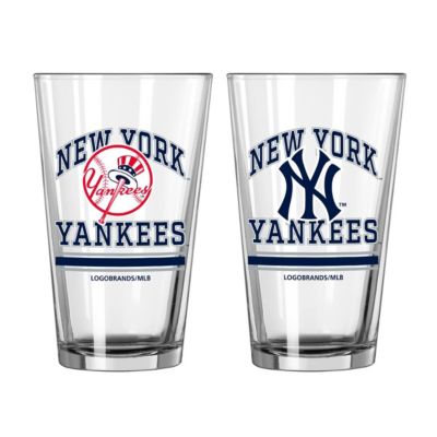 Logo Brands MLB New York Yankees 16oz. Pint Glass Two Pack