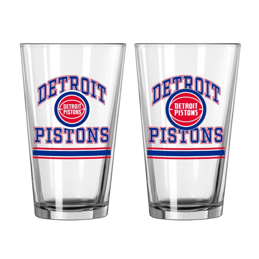 NBA Detroit Pistons 16oz. Pint Glass Two Pack