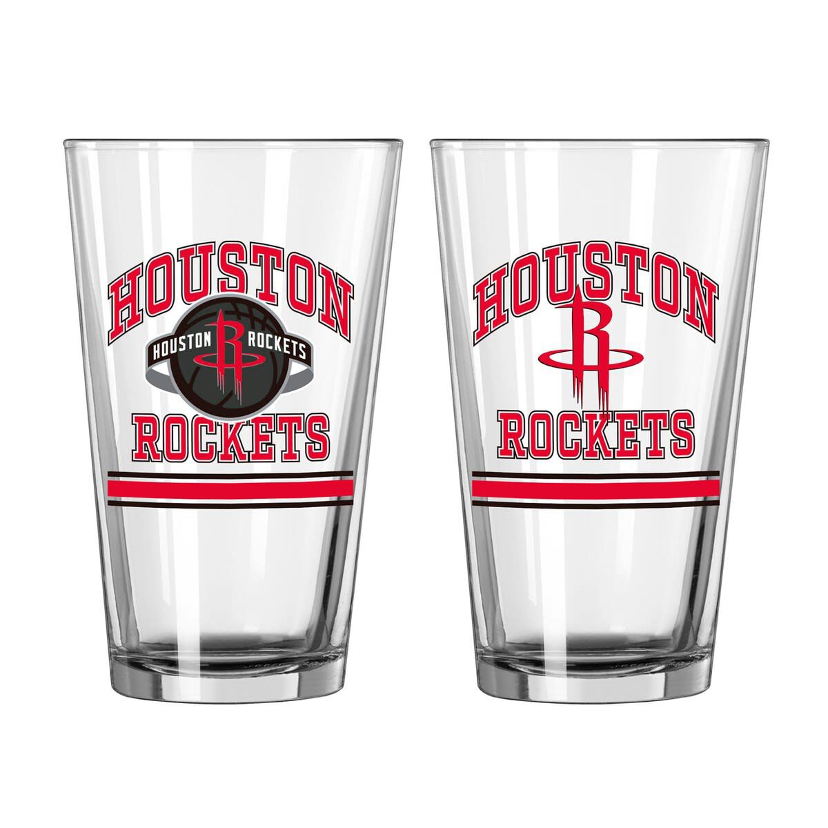 NBA Houston Rockets 16oz. Pint Glass Two Pack