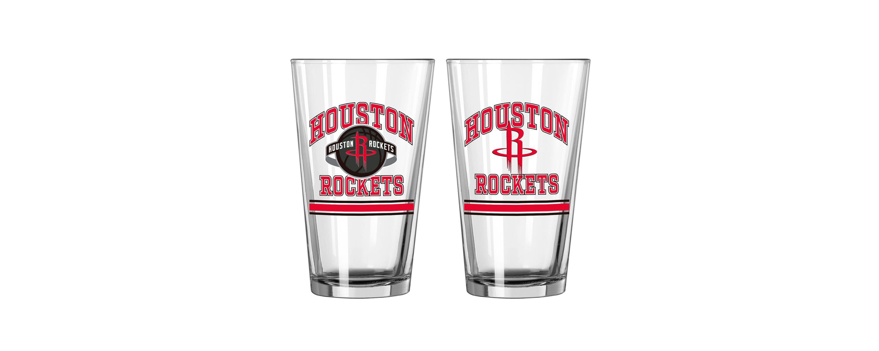 NBA Houston Rockets 16oz. Pint Glass Two Pack