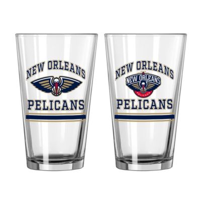 Logo Brands NBA New Orleans Pelicans 16oz. Pint Glass Two Pack