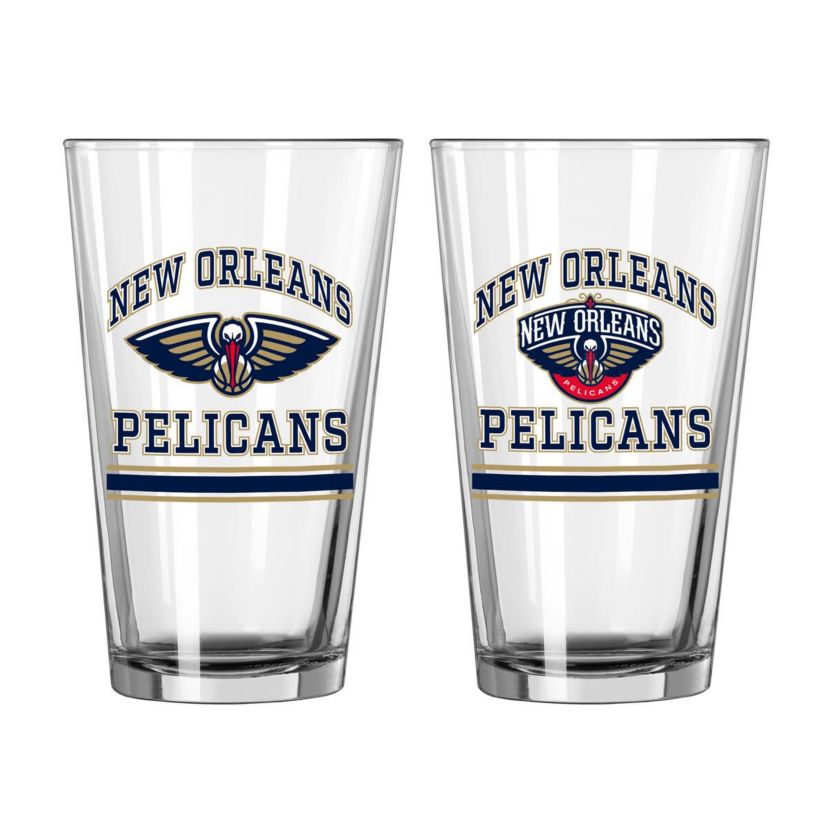 NBA New Orleans Pelicans 16oz. Pint Glass Two Pack