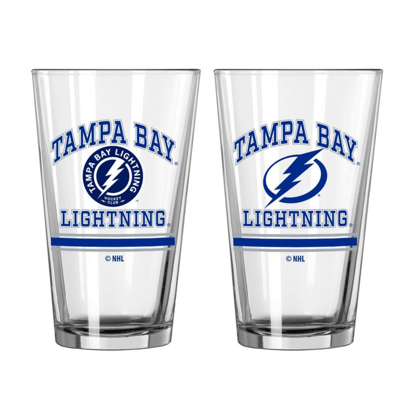 NHL Tampa Bay Lightning 16oz. Pint Glass Two Pack