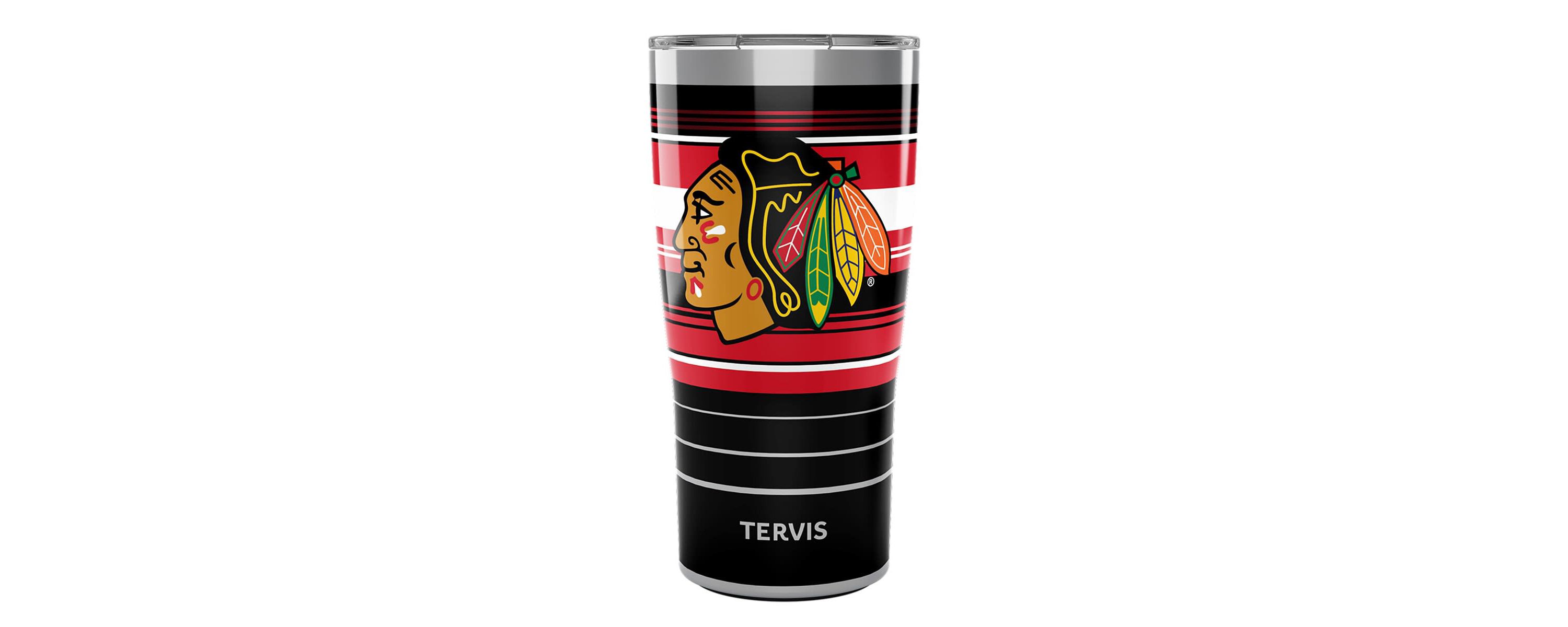 NHL Chicago Blackhawks 20oz. Hype Stripes Stainless Tumbler