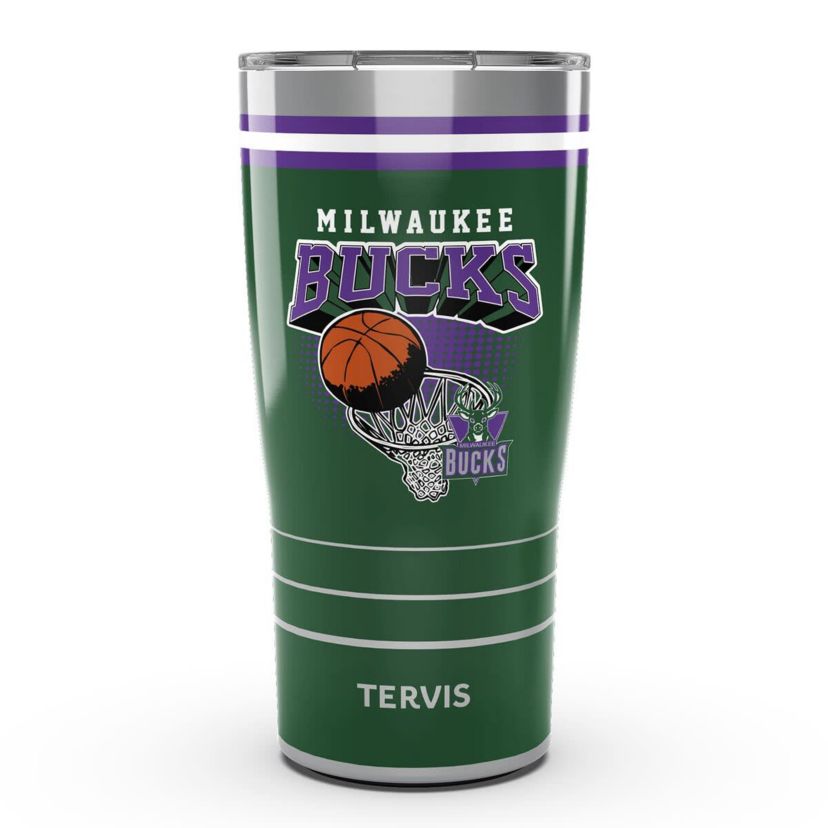 NBA Milwaukee Bucks 20oz. Vintage Stainless Tumbler