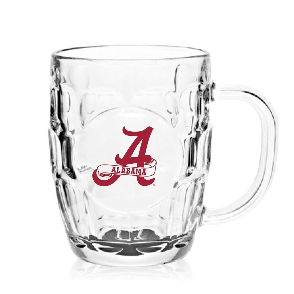 Alabama Crimson Tide NCAA Alabama Tide 20oz. Dimpled Glass Mug