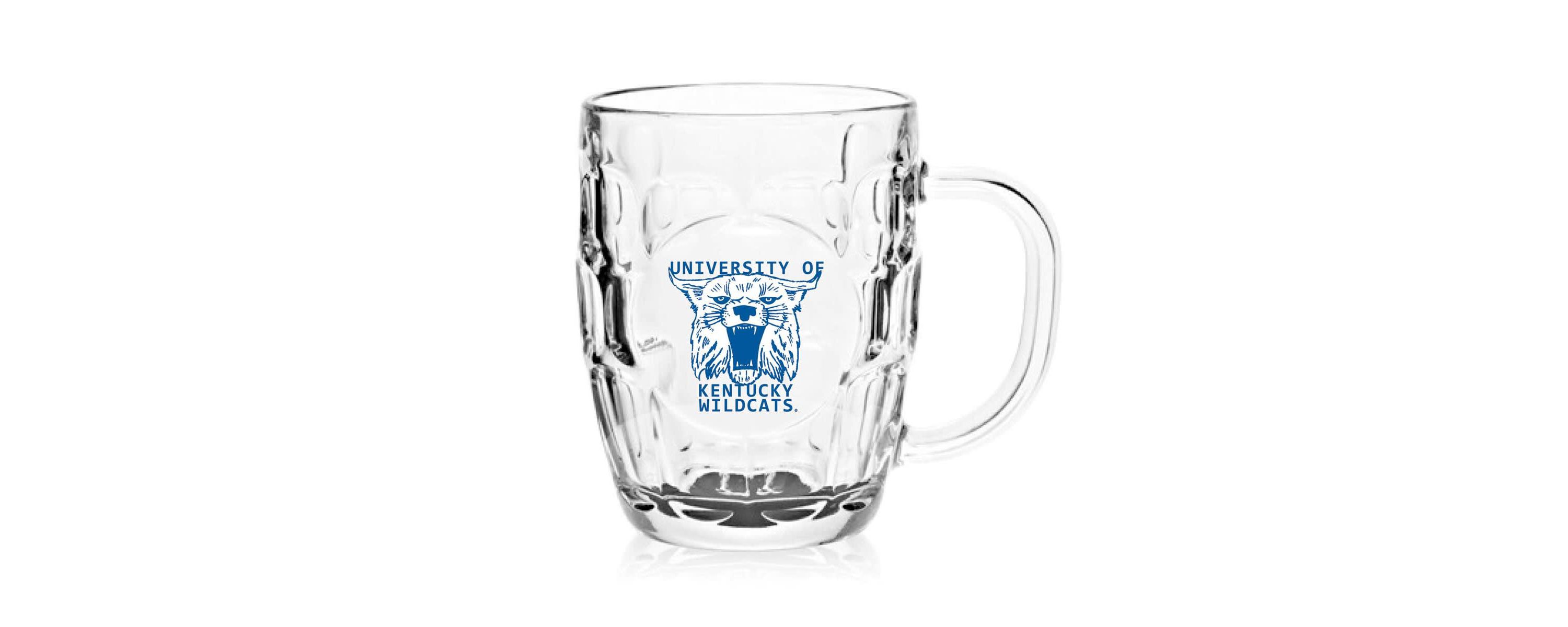 NCAA Kentucky Wildcats 20oz. Dimpled Glass Mug