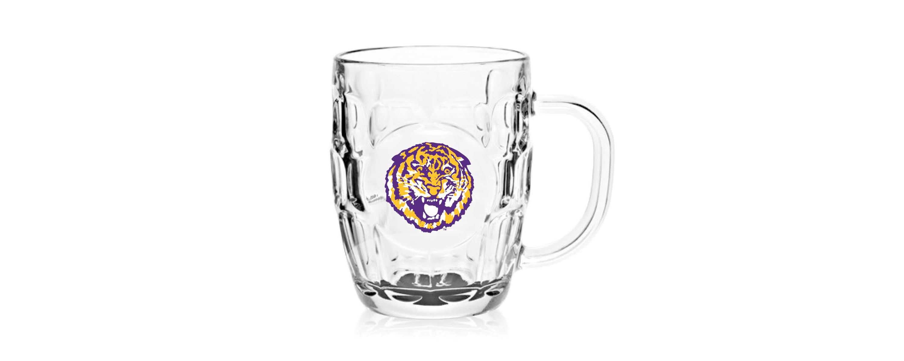 NCAA LSU Tigers 20oz. Dimpled Glass Mug