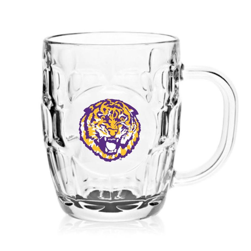 NCAA LSU Tigers 20oz. Dimpled Glass Mug