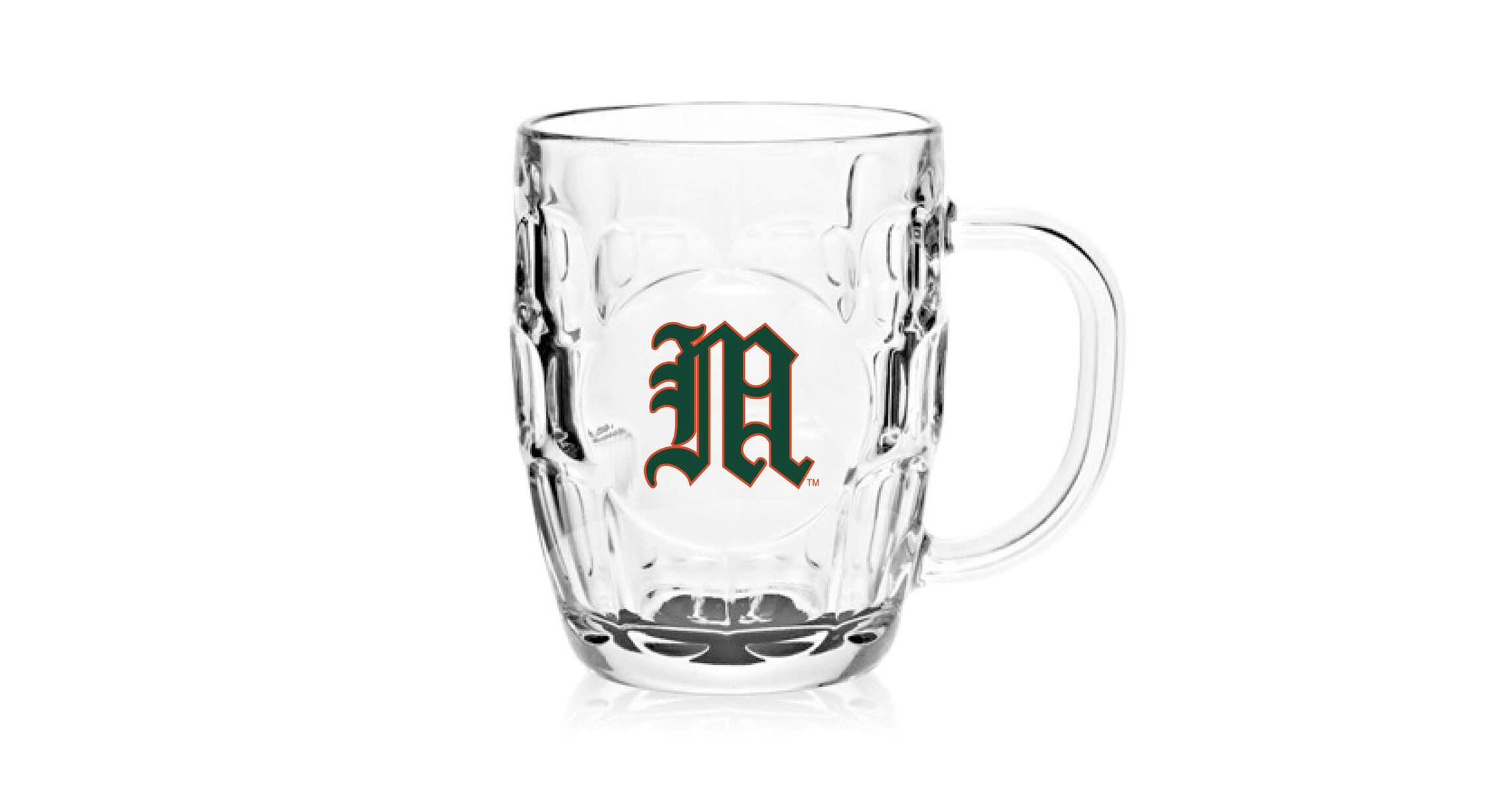 Miami (FL) Hurricanes NCAA Miami Hurricanes 20oz. Dimpled Glass Mug