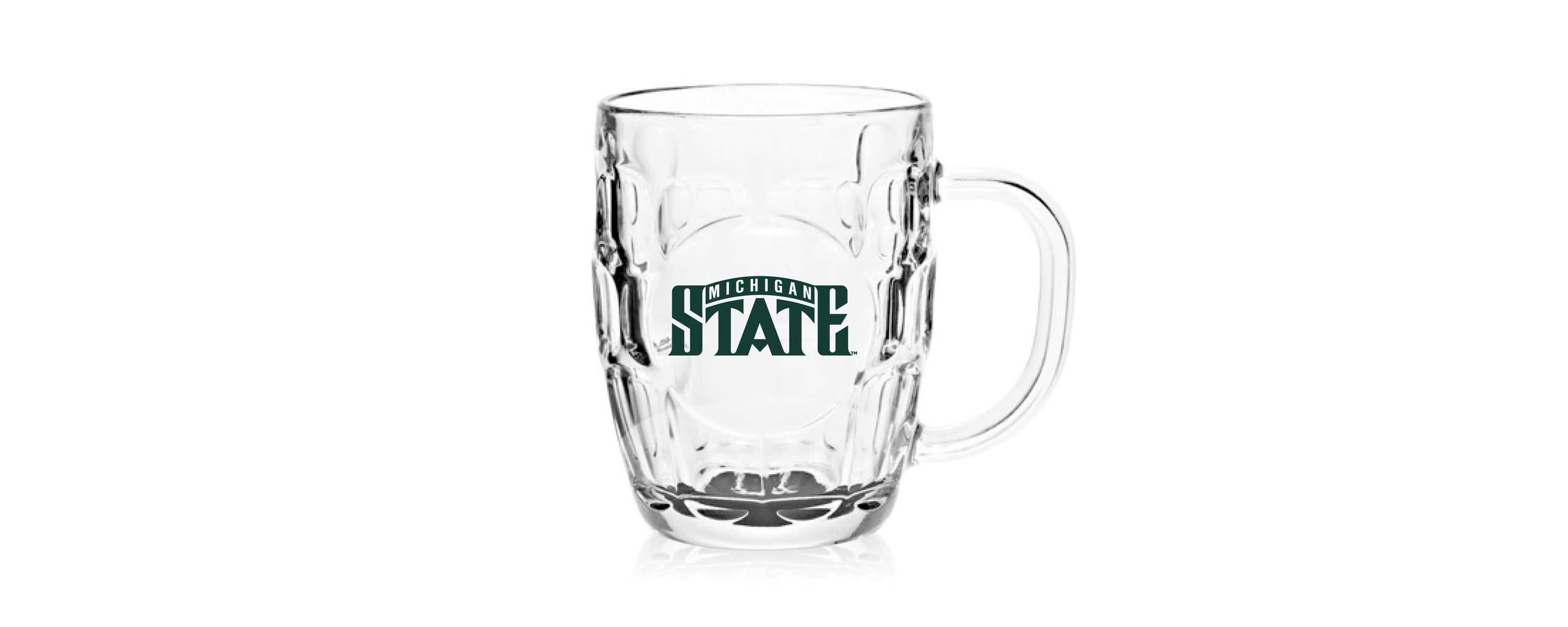 NCAA Michigan State Spartans 20oz. Dimpled Glass Mug