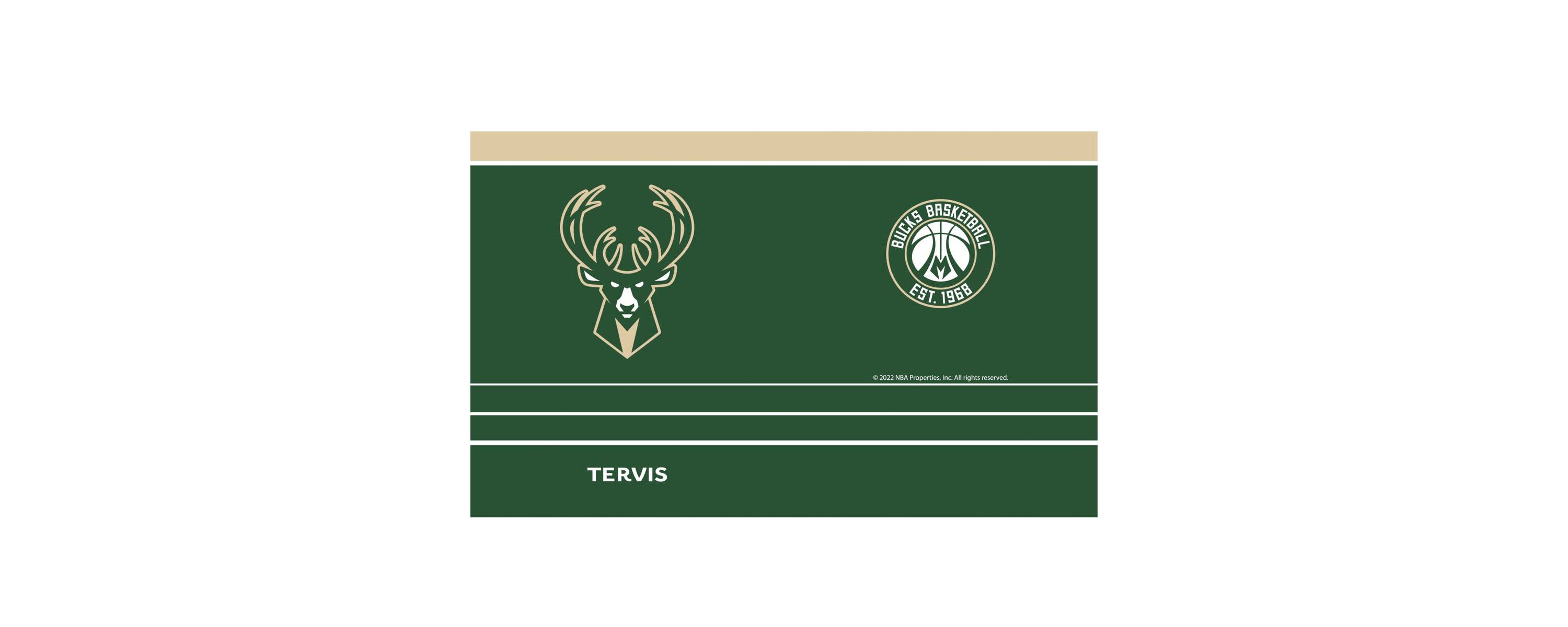 NBA Milwaukee Bucks 20oz. MVP DuraPrint™️ Stainless Travel Tumbler