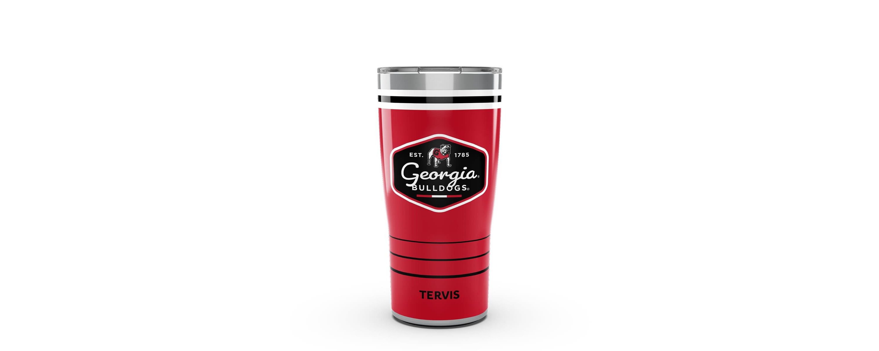 NCAA Georgia Bulldogs 20oz. Vintage DuraPrint™️ Stainless Travel Tumbler