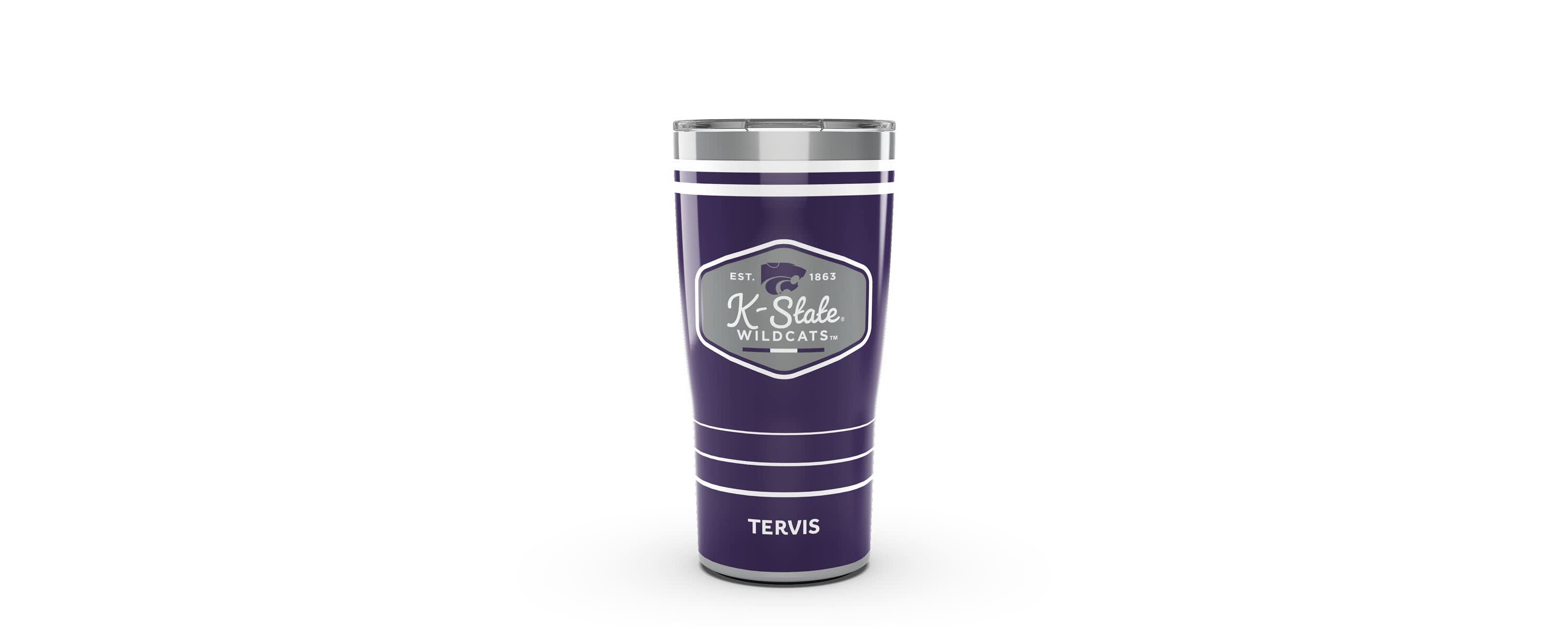 NCAA Kansas State Wildcats 20oz. Vintage DuraPrint™️ Stainless Travel Tumbler