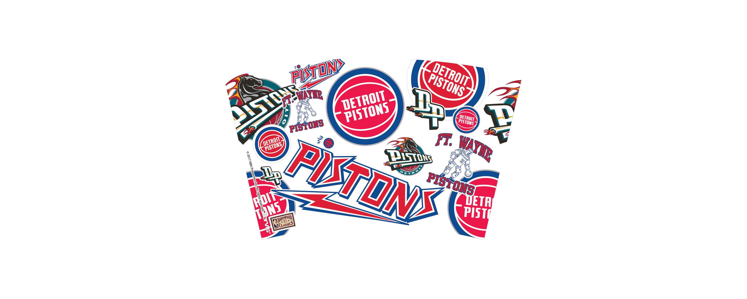 NBA Detroit Pistons Four-Pack 16oz. Classic Tumbler Set