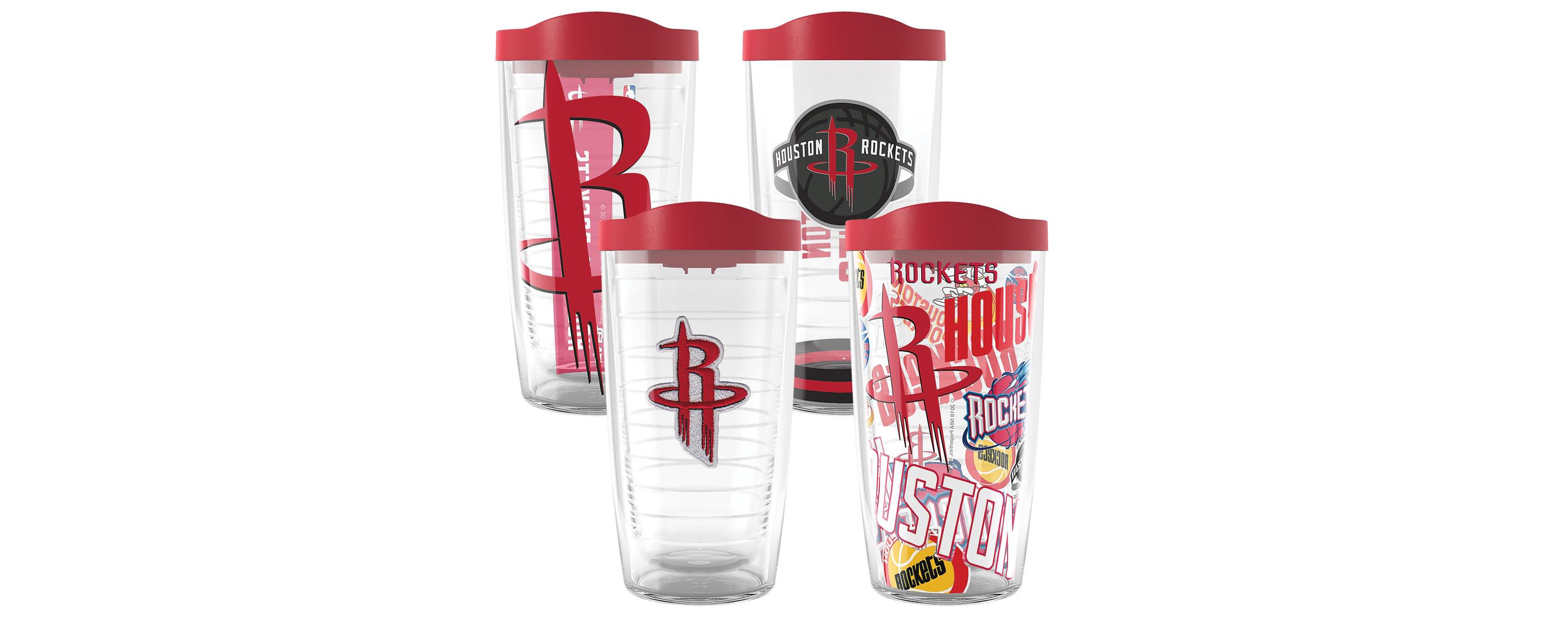 NBA Houston Rockets Four-Pack 16oz. Classic Tumbler Set