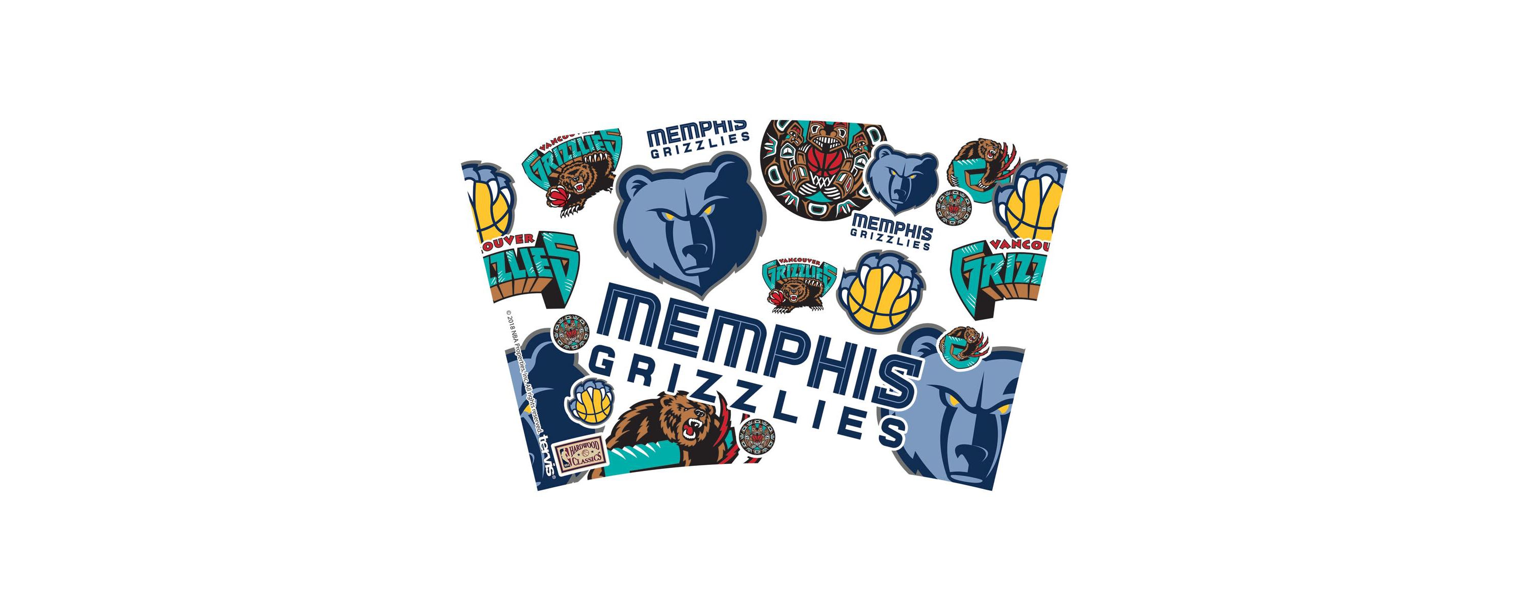 NBA Memphis Grizzlies Four-Pack 16oz. Classic Tumbler Set